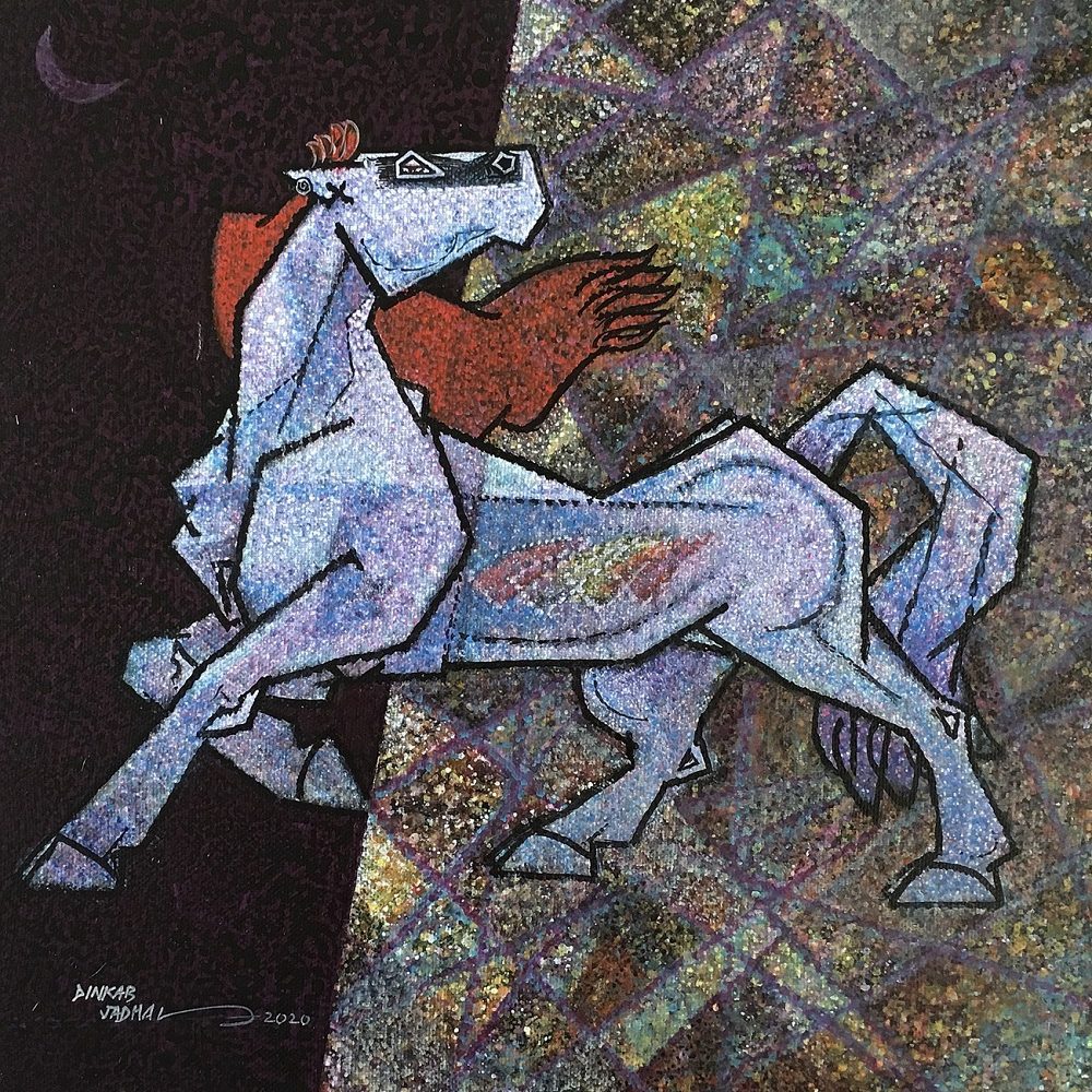 Horse painting by artist dinkar jadhav