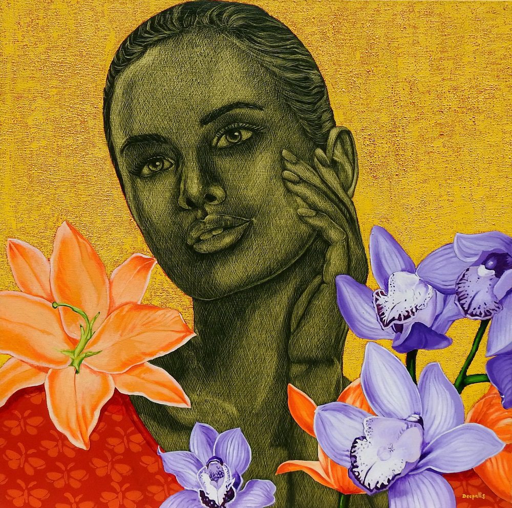 Deepai S._Window to the soul_Oil, Acrylic on Canvas_24 x 24 inch_2021_40000.